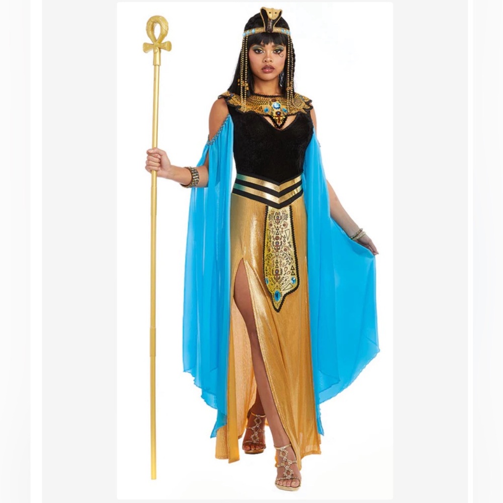 Queen Cleopatra Halloween costume with headpiece customized